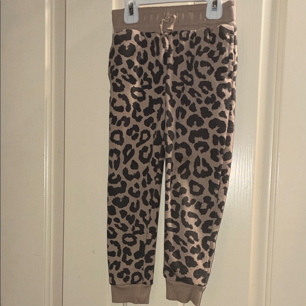 Kids Animal Print Joggers - Brown